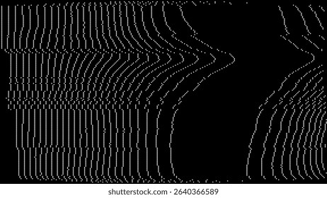 Retro CCTV or VHS Video White Noise Background. Scanlines Vibration Glitch. Video Damage Overlay Texture. Nostalgic Vintage 80s 90s Surveillance Technology Vector Illustration.