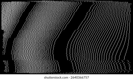 Retro CCTV or VHS Video White Noise Background. Scanlines Vibration Glitch. Video Damage Overlay Texture. Nostalgic Vintage 80s 90s Surveillance Technology Vector Illustration.