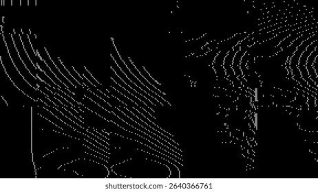 Retro CCTV or VHS Video White Noise Background. Scanlines Vibration Glitch. Video Damage Overlay Texture. Nostalgic Vintage 80s 90s Surveillance Technology Vector Illustration.