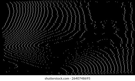 Retro CCTV or VHS Video White Noise Background. Scanlines Vibration Glitch. Video Damage Overlay Texture. Nostalgic Vintage 80s 90s Surveillance Technology Vector Illustration.