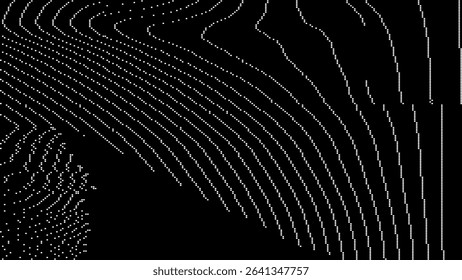 Retro CCTV or VHS Video White Noise Background. Scanlines Vibration Glitch. Video Damage Overlay Texture. Nostalgic Vintage 80s 90s Surveillance Technology Vector Illustration.