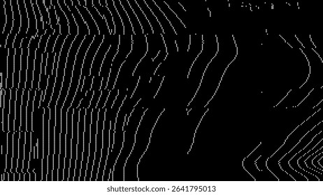 Retro CCTV or VHS Video White Noise Background. Scanlines Vibration Glitch. Video Damage Overlay Texture. Nostalgic Vintage 80s 90s Surveillance Technology Vector Illustration.