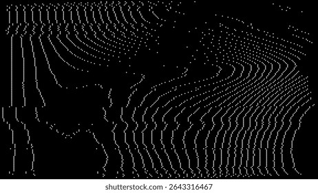 Retro CCTV or VHS Video White Noise Background. Scanlines Vibration Glitch. Video Damage Overlay Texture. Nostalgic Vintage 80s 90s Surveillance Technology Vector Illustration.