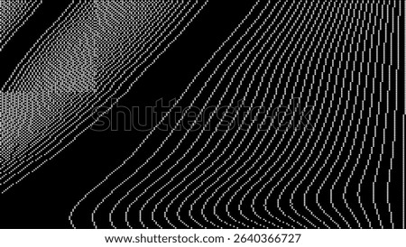 Retro CCTV or VHS Video White Noise Background. Scanlines Vibration Glitch. Video Damage Overlay Texture. Nostalgic Vintage 80s 90s Surveillance Technology Vector Illustration.