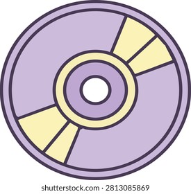 Retro cd compact disc dvd media storage y2k vector icon