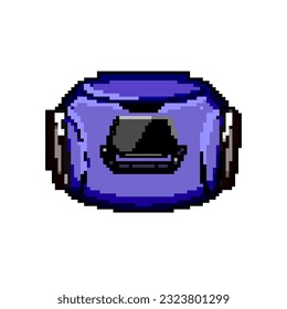 retro cd player game pixel art retro vector. bit stereo entertainment, play modern retro cd player. old vintage illustration