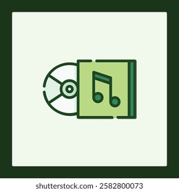 Retro CD Player Icon: Digital Music Nostalgia