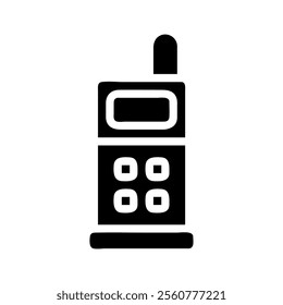 Retro cell phone icon. Concept of outdated technology and communication.