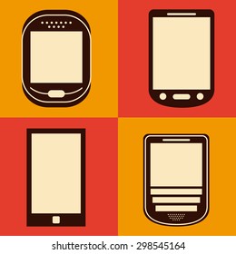 retro cellphone design, vector illustration eps10 graphic 