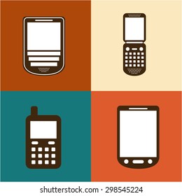 retro cellphone design, vector illustration eps10 graphic 