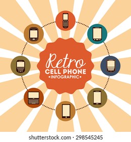 retro cellphone design, vector illustration eps10 graphic 