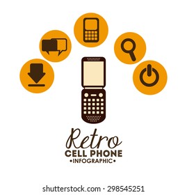 retro cellphone design, vector illustration eps10 graphic 