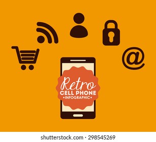 retro cellphone design, vector illustration eps10 graphic 