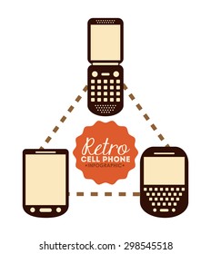 retro cellphone design, vector illustration eps10 graphic 
