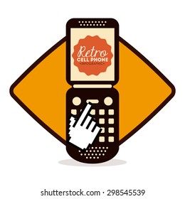 retro cellphone design, vector illustration eps10 graphic 