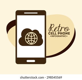 retro cellphone design, vector illustration eps10 graphic 