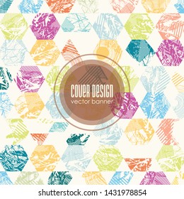 Retro cells pattern ,Abstract Geometric Background, vector.