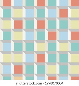 Retro cells pattern background, vector.