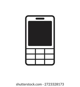 Teléfono celular retro con Botones físicos negro sólido