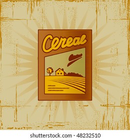 Retro Cereal Box. Vector