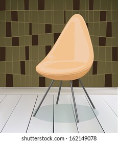 Retro chair in interior mid century modern