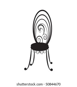 retro chairs silhouette