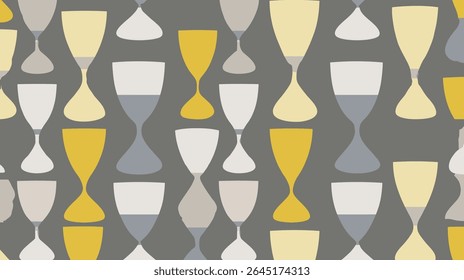 Retro champagne glasses pattern displays elegance on gray backdrop modern