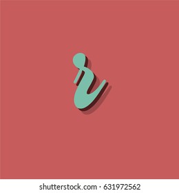 Retro character from a typeset, vector illustration