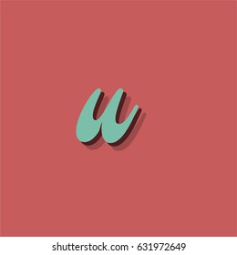 Retro character from a typeset, vector illustration