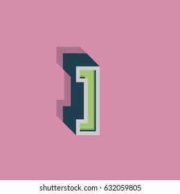 Retro character from a typeset, vector illustration