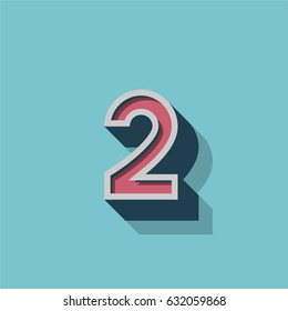 Retro character from a typeset, vector illustration