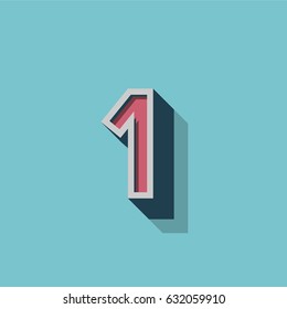 Retro character from a typeset, vector illustration
