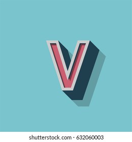 Retro character from a typeset, vector illustration