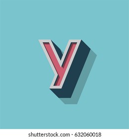 Retro character from a typeset, vector illustration