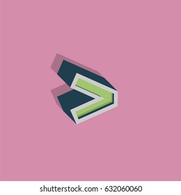 Retro character from a typeset, vector illustration