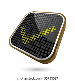 signo de marca de verificación retro