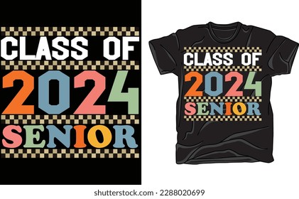 
Tablero Retro, Senior 2024 ,Clase De 2024, Camiseta Graduada Graciosa,