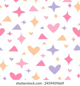Retro checkered seamless pattern. Colorful vintage aesthetic pattern.