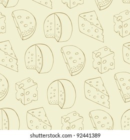 retro cheese seamless pattern