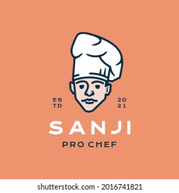 Retro Chef Restaurant logo design inspiration vector icon illustration