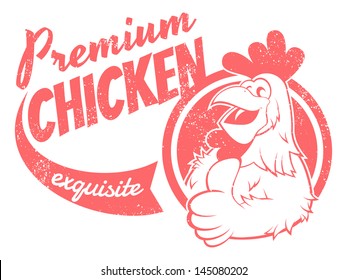 retro chicken sign