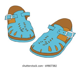 Retro child sandals