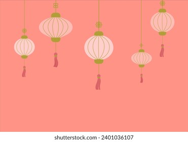 retro chinese lantern background design