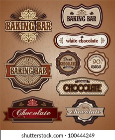 Retro Chocolate Vintage Labels