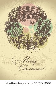 Retro Christmas background