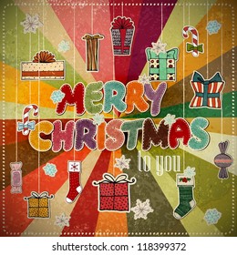 Retro Christmas Background