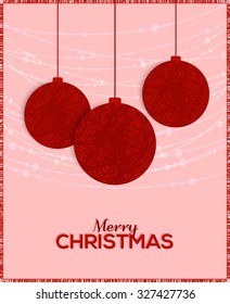 Retro Christmas background with Christmas balls. Vector illustration eps 10
