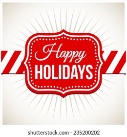 Retro Christmas Background - Retro holiday frame background.  Colors are global for easy editing.