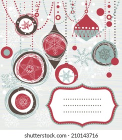 retro Christmas background with place for your text