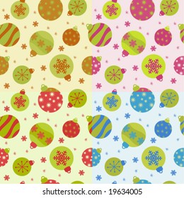 Retro christmas balls seamless pattern.